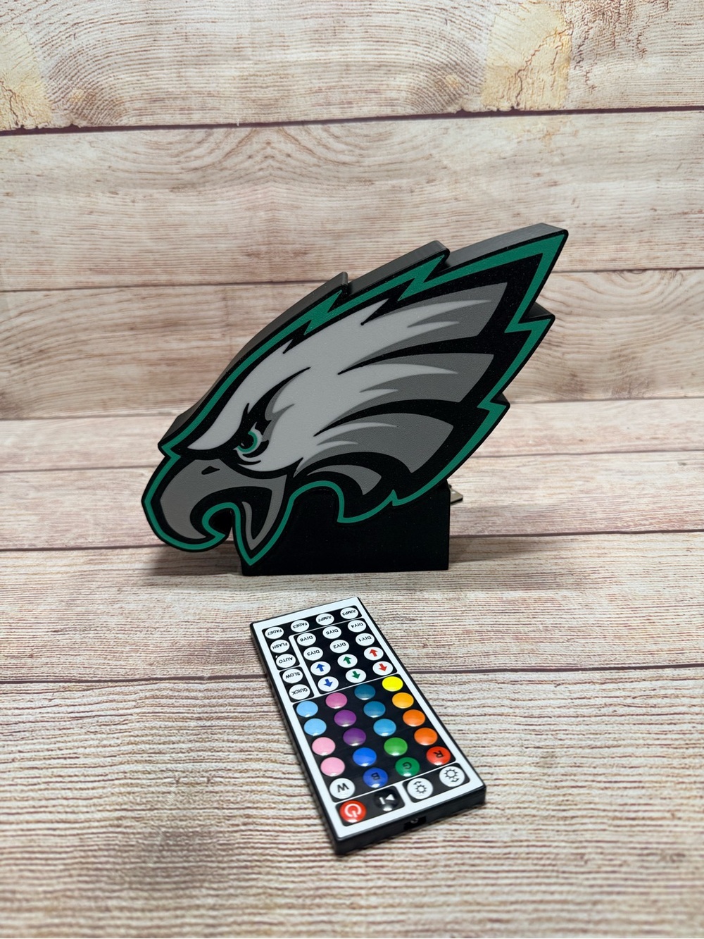 Philadelphia Eagles Logo Custom LED Light Box Multicolor Lights with Remote